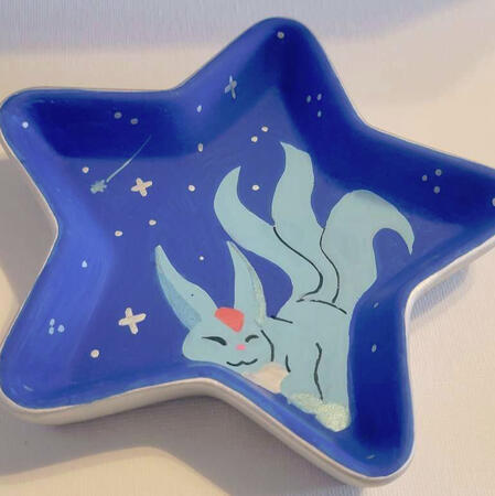 Carbuncle Tray A handpainted tray featuring a carbuncle from Final Fantasy.