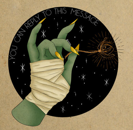 Nott's Message A goblin's hand holding a flower made of wire. Fanart for Critical Role